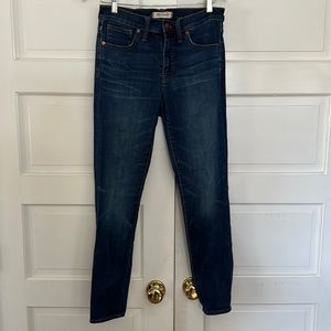 MADEWELL - 9” High riser skinny Jean- dark wash size 28